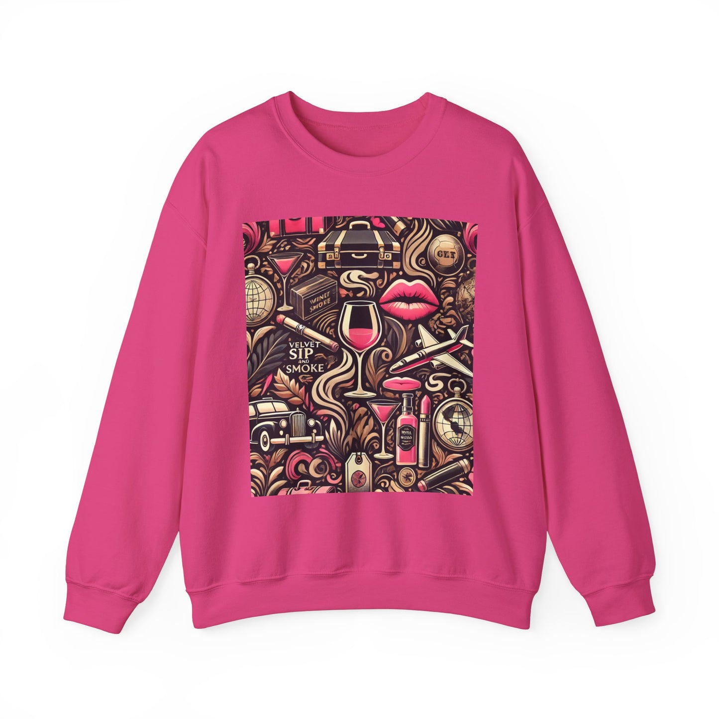 Vintage Vices Fuschia Pattern Sweatshirt