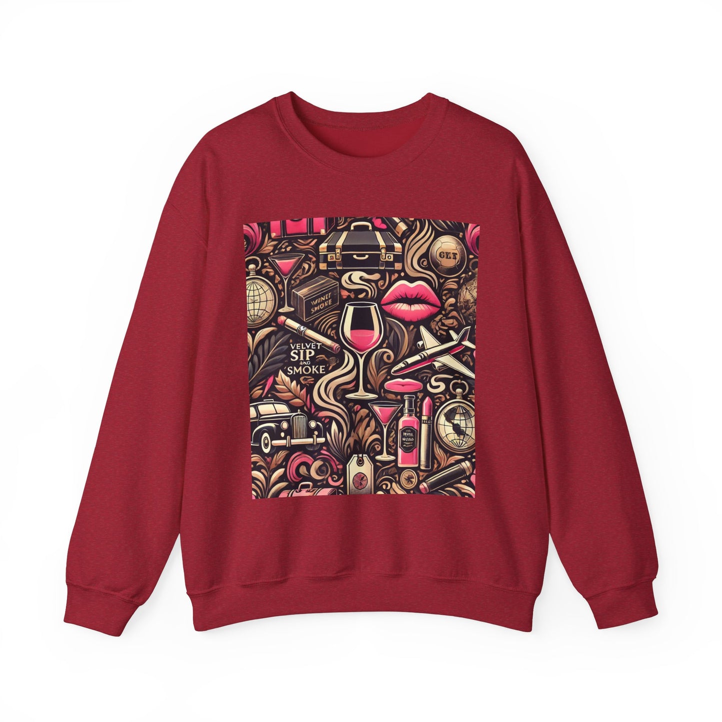 Vintage Vices Fuschia Pattern Sweatshirt