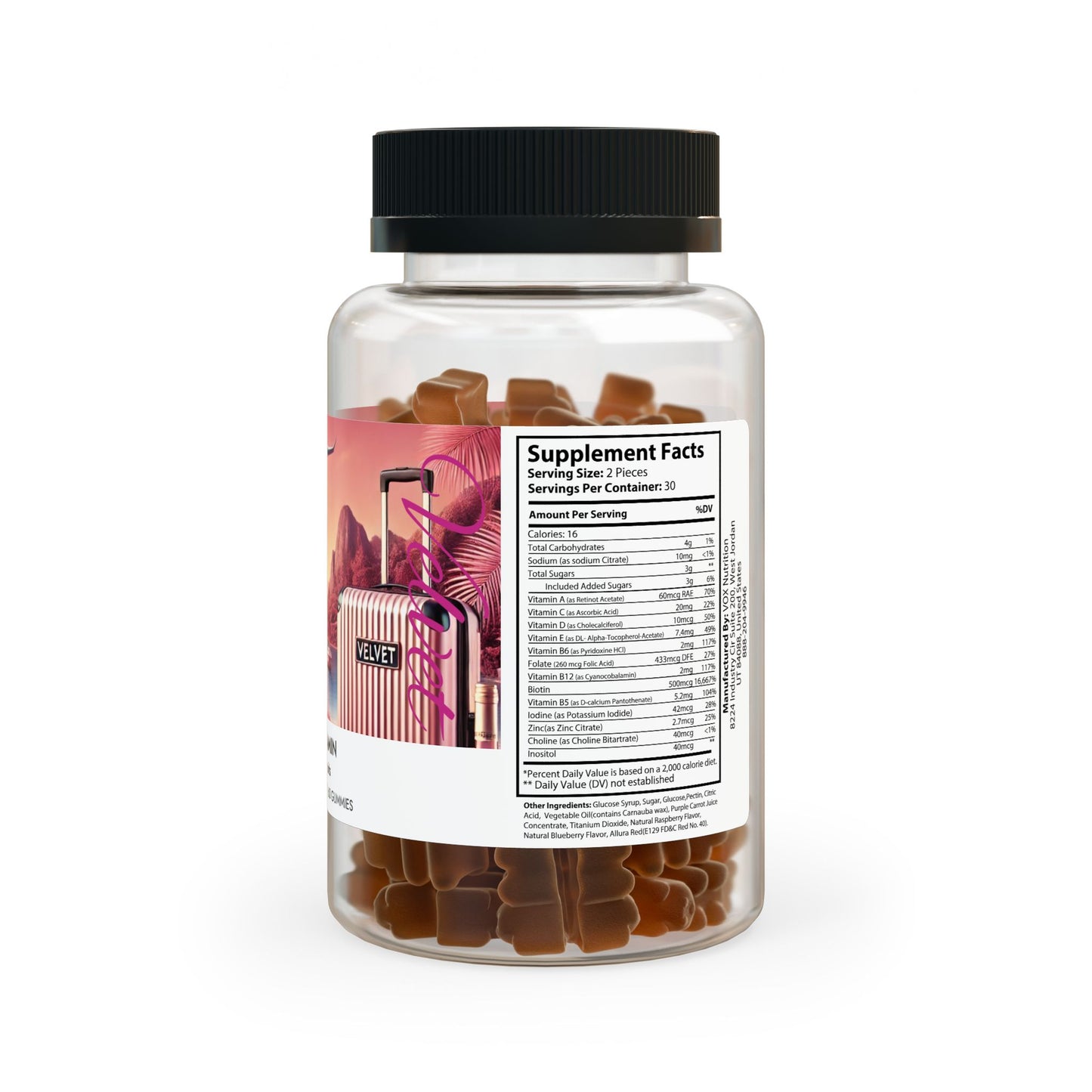 Velvet Hair Vitamin Gummies (60 Gummies)