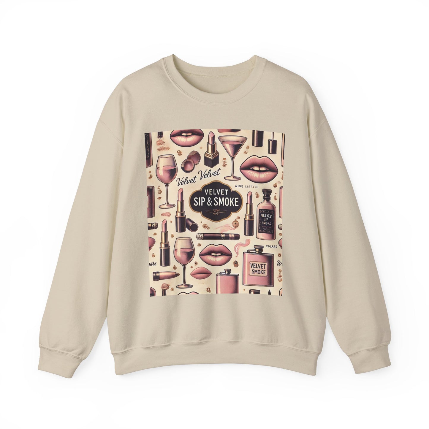 Vintage Vices Soft Pink Pattern Sweatshirt