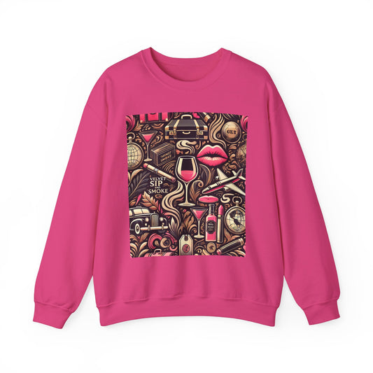 Vintage Vices Fuschia Pattern Sweatshirt